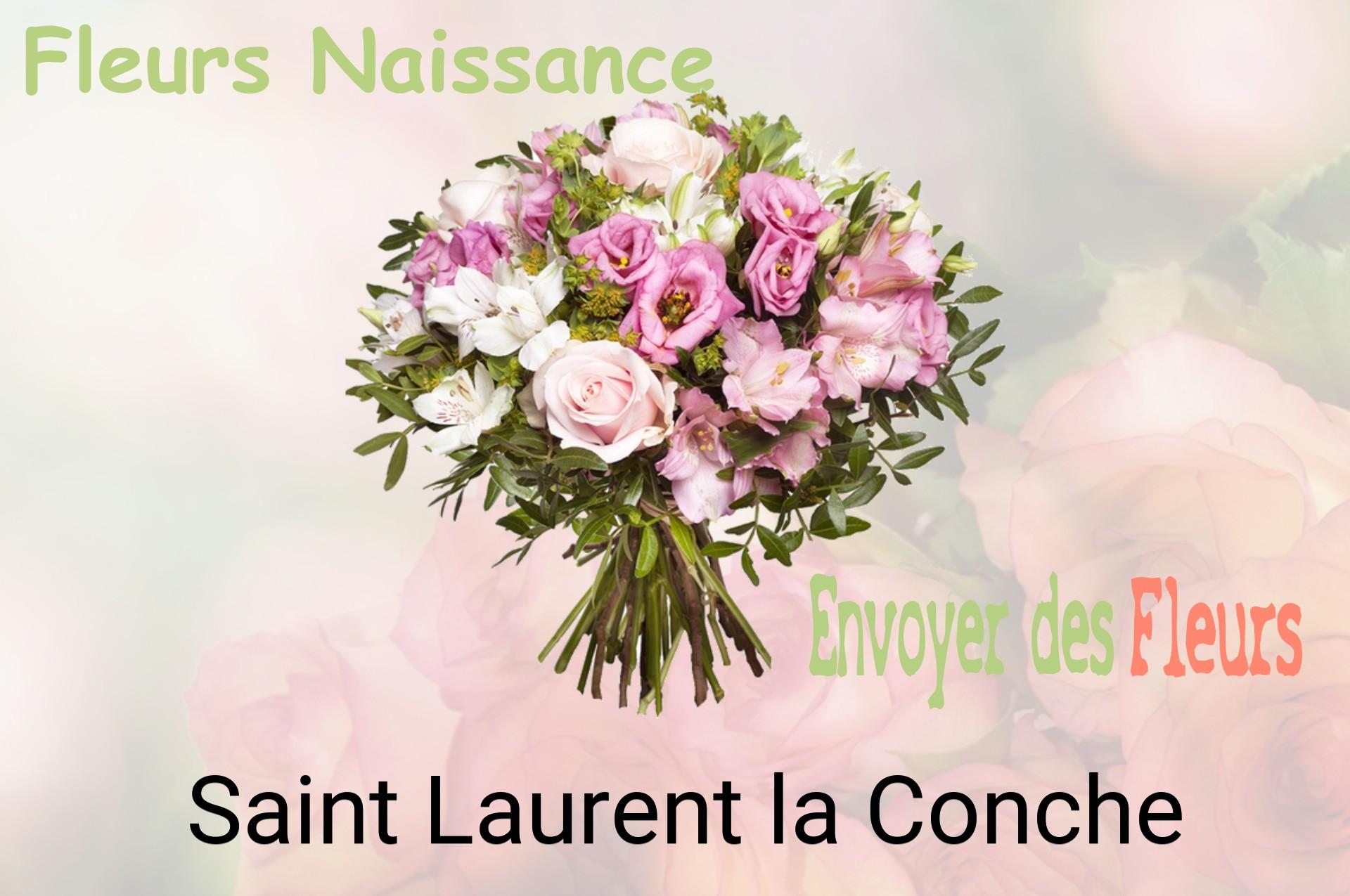 Bouquet de fleurs de naissance livré à Saint-Laurent-la-Conche
