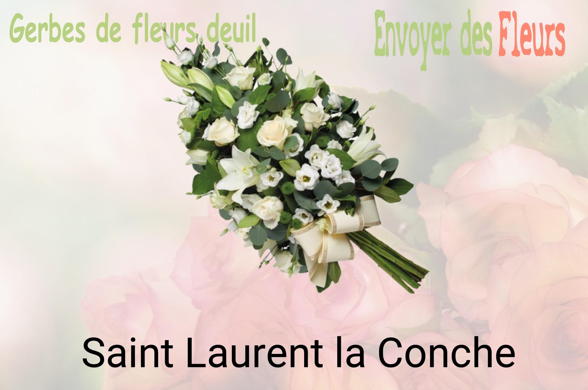 Gerbe de fleurs de deuil livrée à Saint-Laurent-la-Conche